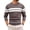 Coffee, variant on Men's Crew Neck Knit Sweater Long Sleeve Striped Pullover Casual Polyester Top