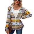thumbnail image 2 of Abrigo Casual Fit,Abrigo De Mujer Abrigo De Manga Larga Con Patrón Geométrico Abrigo Con Capucha De Mujer El Mejor De Su Clase, 2 of 7