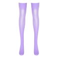 thumbnail image 2 of MSemis Women's Sheer Thigh-High Stockings Glossy Pantyhose Over the Knee High Socks, 2 of 5