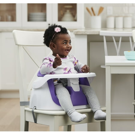Regalo My Little Booster Seat 2-in-1 with Tray, Easy Clean, Purple, Unisex, Ages 6 to 30 Months, Up to 50 lb