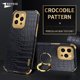 thumbnail image 2 of For iPhone15 Pro Max Zroteve Plating Silicone Crocodile Leather Cover For iPhone 15 14 13 12 11 X XR XS 7 8 Plus SE2 SE 2 3 Case, 2 of 5
