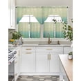 thumbnail image 4 of Teal Blue Gradient Ocean Swag Curtains for Living Room/Bedroom Windows, Glowing Horizon Sky Scenery Kitchen Curtains and Valances Set 36 Inch Length, Light Filtering Swags Valance Curtain Panels, 4 of 5