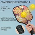 thumbnail image 2 of Pickleball Paddles Set Of 2, Fiberglass Surface, Daisy Floral Print, 4 Balls & Bag, 2 of 5