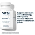 thumbnail image 5 of Vital Nutrients Iron Plus C | Vegan Iron Supplement | 20mg Fe with 200mg Vitamin C to Increase Fe and Energy Levels | Gluten, Dairy, Soy Free | Non-GMO | 100 Capsules, 5 of 5