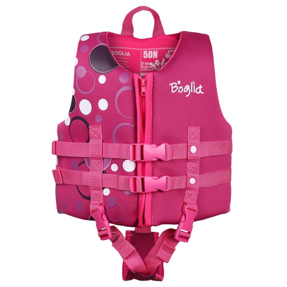 Toddler Swim Vest, Floaties for Toddlers, Kid Life Jacket Floation Swimsuit Swimwear with Adjustable Safety Strap, Bubble