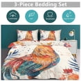 thumbnail image 5 of 3 Pcs Soft Bedding Set, Includes 1 Duvet Cover with Zipper And 2 Pillow,Shams Oil Rooster Full(79"×90"), 5 of 8