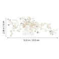 thumbnail image 5 of Bridal Comb Tiara Crystal Hair Accessories Prom Headpiece Wedding for Brides Headband, 5 of 5