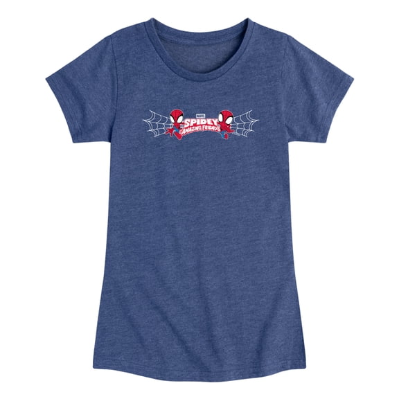 Spidey & His Amazing Friends - Spidey Webs Logo - Toddler Girls Fitted Short Sleeve T-Shirt