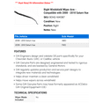 thumbnail image 2 of Right Windshield Wiper Arm - Compatible with 2008 - 2010 Saturn Vue 2009, 2 of 2