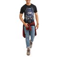 thumbnail image 3 of Teelocity Men's Tribal Patter Dream Catcher Wolf Pack Black Relaxed Fit Short Sleeve Graphic T-Shirt, 3 of 3
