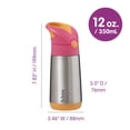 thumbnail image 4 of b.box 12 oz Insulated Kids Water Bottle, Stainless Steel, Leakproof - Strawberry Shake, 4 of 9