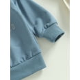 thumbnail image 6 of Coduop Toddler Baby Boy Outfit Set Clothes Letter Print Long Sleeve Sweatshirt and Pants 2Pcs Sets, 6 of 9