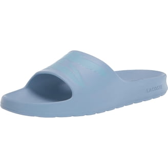 NEW LACOSTE men\'s croco 2.0 1122 2 slide sandals in blue Lacoste Men main image 3