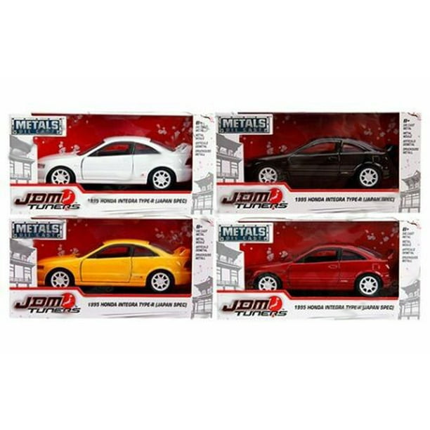 Jada 1 32 W B Metals Jdm Tuners 1995 Honda Integra Type R Japan Spec Red Yellow Black White Set Of 4 Wa1 Walmart Com Walmart Com