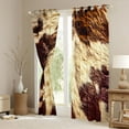 thumbnail image 3 of Homewish Rustic Cow Hide Black Out Curtains,Western Farmhouse Curtains Pack of 2 (42x63 Each),Beige Brown Bedroom Curtains For Men Women,Breathable Home Decor, 3 of 6