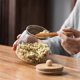 thumbnail image 4 of 3PCS Wooden Lid Glass Sealed Jar Food Container Tea Candy Kitchen Storage Bottle Jar Large Capacity, 4 of 5
