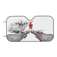 thumbnail image 7 of Balery Moose Kissing Under Mistletoe Print Car Windshield Sun Shade,Windshield Sunshade for Car Pickup Truck SUV Accessories-Medium, 7 of 7