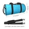 thumbnail image 4 of KLL Sky Blue Glitter Duffle Bag For Men Women Sport Gym Fitness Tote Travel Training Workout Basketball Football Weekender, 4 of 8