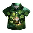 thumbnail image 4 of OGLCCG Kids Boys St. Patrick's Day T Shirts Shamrock Graphic Short Sleeve Button Down Tees Funny St Patty's Irish T-Shirt Tops 2-15 Years, 4 of 6