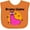 Orange, variant on Inktastic Drama Llama Boys or Girls Baby Bib
