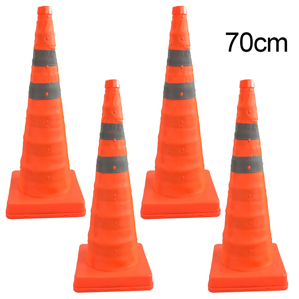 Ruibeauty 4× Collapsible Orange Traffic Safety ConesParking Cones With