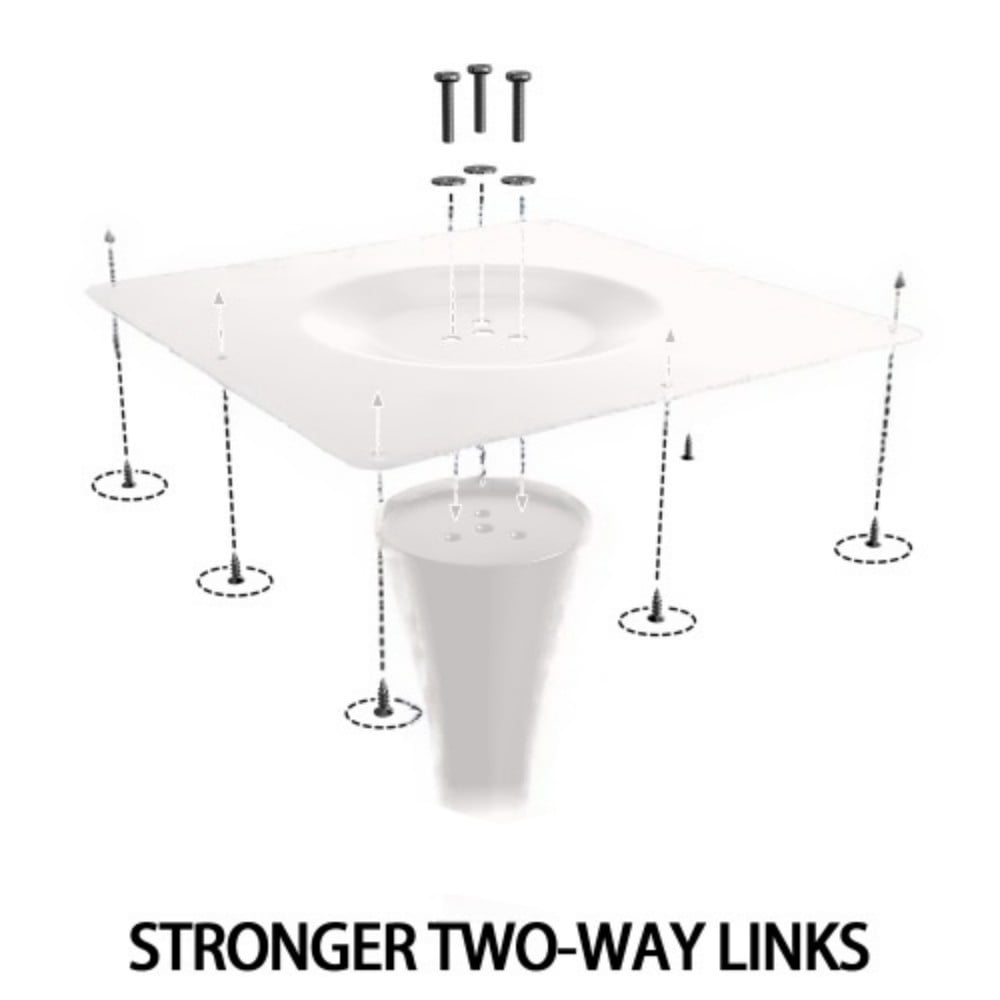 24" Round Dining Table, Modern Tulip Kitchen Table with MDF Top and Steel Pedestal Base, Mid Century Coffee Table for Living Room, Apartment, White