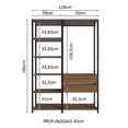 thumbnail image 4 of Ropero Closet Guardarropas Madesa Valencia 129cm Marrón 01, 4 of 10