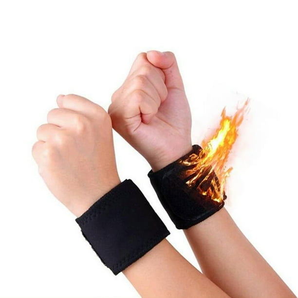 Pulseras magnéticas ajustables, 1 par de muñequeras autocalentables con calefacción automática, pulseras magnéticas multifuncionales