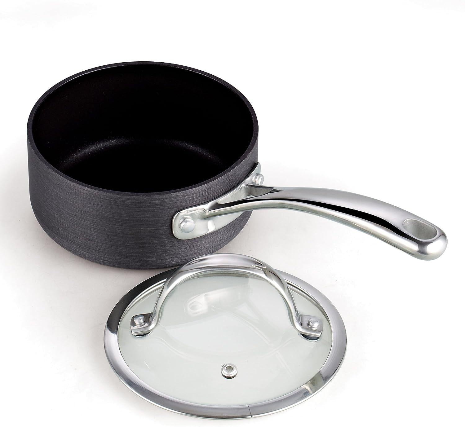 Titanium Nonstick 1.5-Qt Sauce Pan with Tempered Glass Lid – Saflon