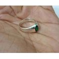 thumbnail image 3 of 925 SterlingSilver Natural Tsavorite Emerald ValentineRing For Him US6.5, 3 of 3