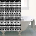 thumbnail image 4 of Black Geometric Triangle Striped Pattern Shower Curtain 36"x72" ,Bathroom Decorative Shower Curtains Set with 12 Hooks,Modern Waterproof Washable Shower Curtain, 4 of 6