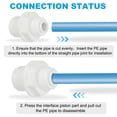 thumbnail image 4 of Uxcell Water Purifier Straight Quick Connector 3/8" NPT Male x 1/4" OD Tube, White 10 Pcs, 4 of 7