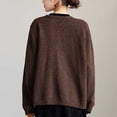 thumbnail image 3 of Delayuji Womens Button Up Cardigan Sweaters Long Sleeve Crew Neck Soft Lightweight Tie up Knit Loose Sweater Tops Spring Outfit L-5XL, 3 of 4
