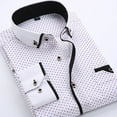 thumbnail image 1 of EIMELI Nouveau Hommes Chemise à Manches Longues Boutonner Travail d'Affaires Smart Robe Formelle Top, 1 of 6