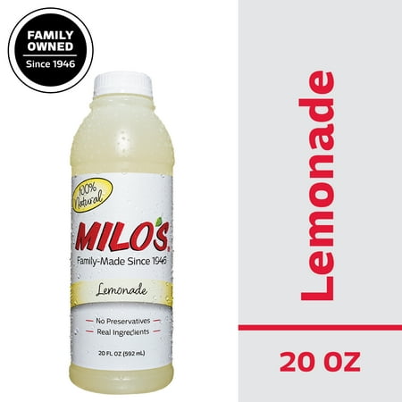 Milo's Lemonade Juice Drink, 100% Natural, 20 fl oz Refrigerated Bottle