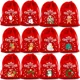 thumbnail image 2 of 4 piezas/lote de bolsas de terciopelo navideñas de 9 x 12, 10 x 16, 13 x 18 cm, bolsa con cordón para regalo de dulces navideños, bolsas de regalo de Feliz Año Nuevo y Feliz Navidad, 2 of 5