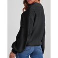 thumbnail image 2 of Women'S Casual Long Sleeve Sweaters Loose Crewneck Knit Solid Pullover Sweater Jumper Tops, 2 of 4