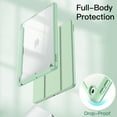 thumbnail image 3 of JETech Case for iPad 9.7-Inch (6th/5th Generation, 2018/2017) with Pencil Holder, Clear Transparent Back Shell Slim Stand Shockproof Tablet Cover, Auto Wake/Sleep (Matcha Green), 3 of 7