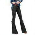 thumbnail image 4 of VEKDONE 2025 Women's Low Rise Bell Bottoms Jeans Summer Pocket Lace-Up Flared Pants Slim Fit Jeans Pants XS,S,M,L,XL, 4 of 4