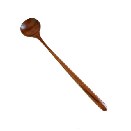 

Japanese Style Wooden Long Handle Spoon Coffee Tea Stirring Spoons Dessert Honey Soup Cutlery Tableware Kitchen Accessories
