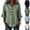 27# Dark Green, variant on Linen Blouses for Women V Neck 3/4 Sleeve Ruffle Cuff Shirts Plus Size Casual Button Down Tunic Tops 2026 White L