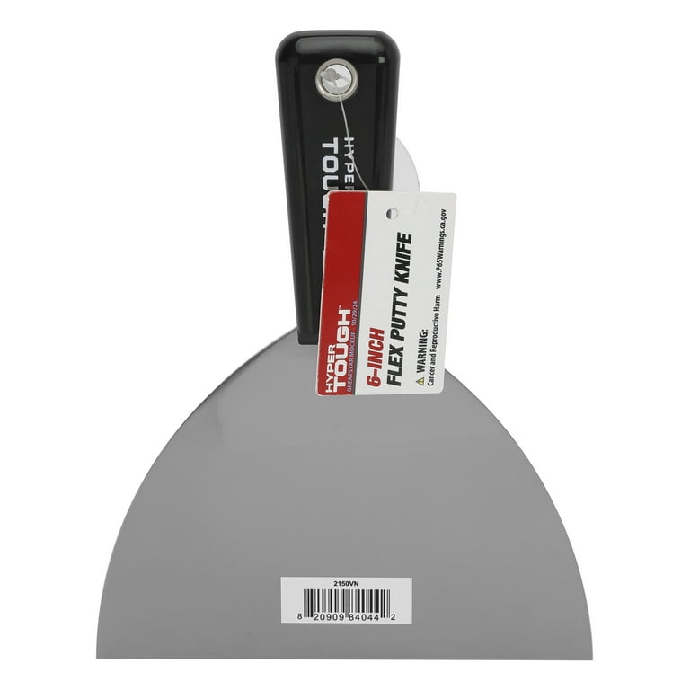 Hyper Tough 6-Inch Flex Putty Knife Stainless Steel Flexible Blade