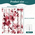 thumbnail image 3 of Dznils Red Floral Fabric Shower Curtain, Modern Watercolor Bathroom Curtain with Hooks, 72" x 72", 3 of 12