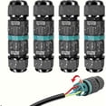 thumbnail image 1 of nipocaio IP68 Waterproof Electrical Connector - 3 Wire Cable Connector Outdoor Waterproof Junction Box, Domino Waterproof Junction Box for 9 to 12 mm Cable (4 Pcs), 1 of 5