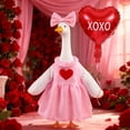 thumbnail image 6 of Porch Goose Outfits,Valentines's Day Goose Outfit with Balloon and Red Heart Pattern,23" Valentines Party Goose Statue Clothes,Adorable Pink Goose Costume for Garden Patio Yard Outdoor Decoration, 6 of 6