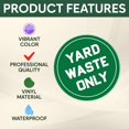 thumbnail image 3 of Pack 6 Pcs Yard Waste Only Sign Sticker for Trash Cans Garbage Bins Recycling Bin Labels Recycle Signs Indoor Outdoor Home Offices Bumper Stickers Reusable Waterproof Vinyl Decals, 3 of 7