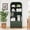 Green, variant on YOCWO 70" Tall Arched Bookcases with 1 Large Drawers & 4 Shelves, Wooden Bookshelf with Carved Line and Curved Top for Living Room Office, Natural