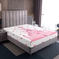 thumbnail image 4 of Girls Castle King Sheets Pink Castle Printed Sheet Sets for Girls Princess Style Fansty Bed Sheets Set Hand Drawn Soft Decor Bed Set for Bedroom Decor, 4 of 7