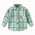 thumbnail image 4 of NIEWTR Boys Button Down Shirt Soft Collared Boys Long Sleeve Shirts Casual Dress Shirt for School Vacation Holidays（Mint Green,3-4 Years), 4 of 4
