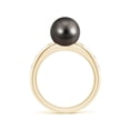 thumbnail image 2 of ANGARA Tahitian Cultured Pearl Ring with Flush-Set Diamonds in 14K Yellow Gold for Women | June Birthstone, Birthday, Anniversary, Jewelry Gift for Women | Pearl Ring, 2 of 9